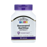 21st Century, Resveratrol Red Wine Extract, 90 Capsules front packaging view