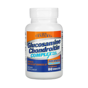 21st Century, Glucosamine Chondroitin Complex Plus MSM, Advanced Triple Strength, 80 Tablets front packaging view