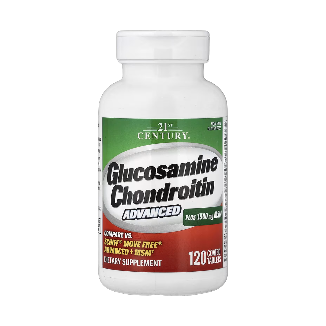 21st Century, Glucosamine Chondroitin Advanced Plus MSM, 120 Coated Tablets front packaging view