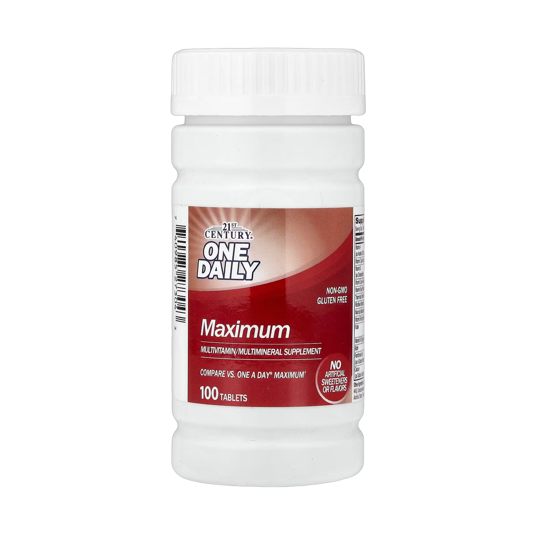 21st Century, One Daily, Maximum, 100 Tablets front packaging view