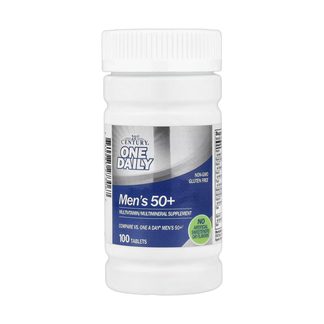 21st Century, One Daily, Men's 50+, 100 Tablets front packaging view