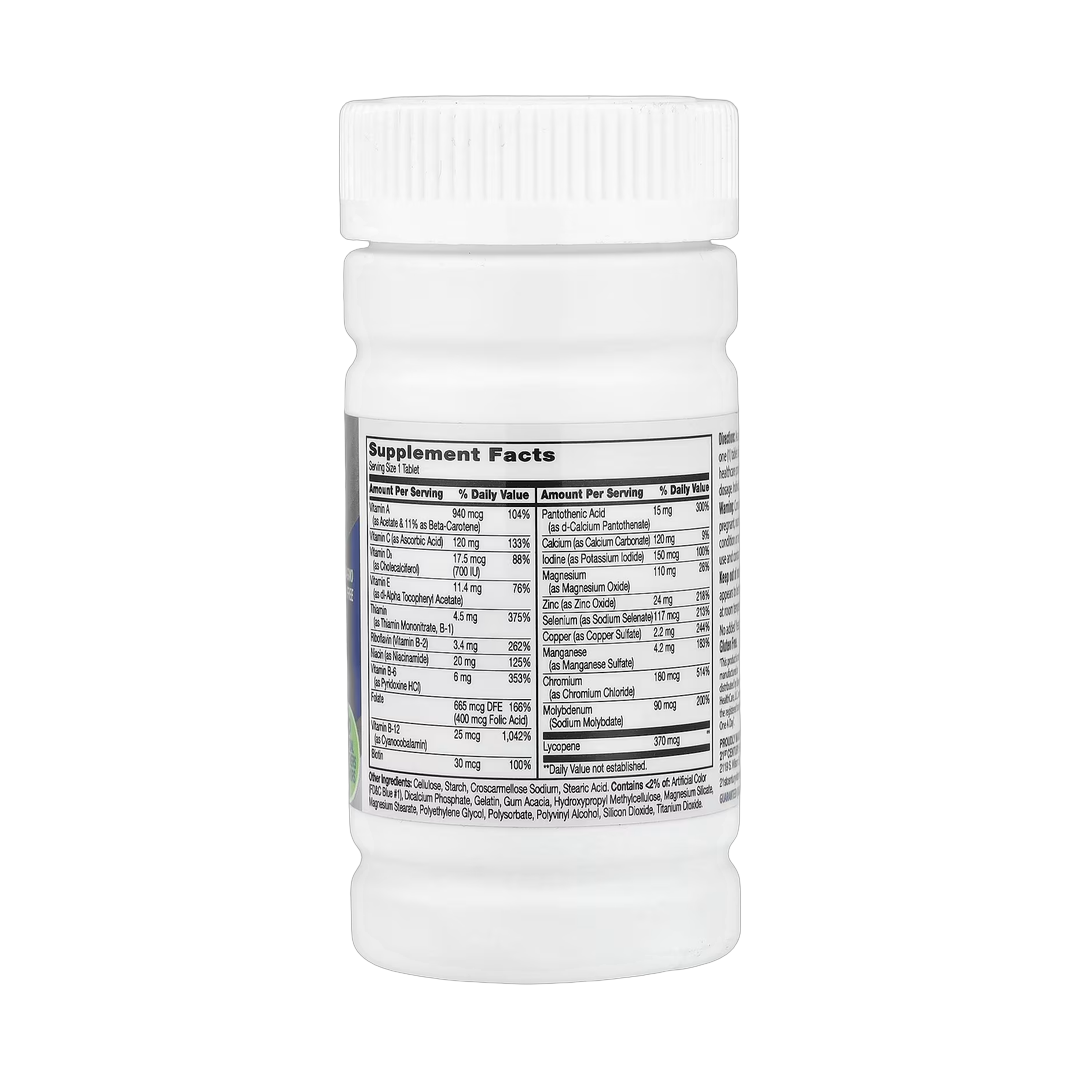 21st Century, One Daily, Men's 50+, 100 Tablets back packaging view