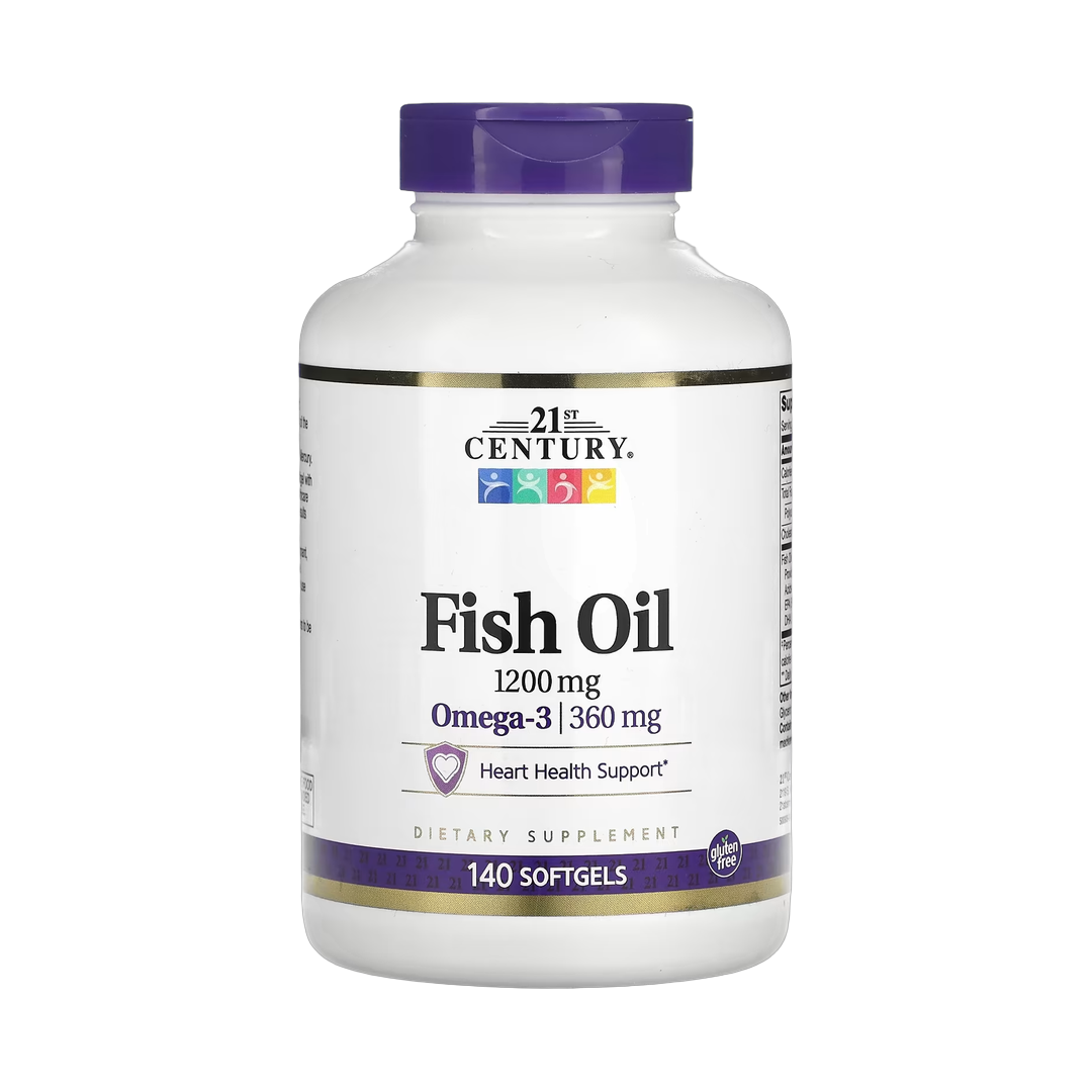 21st Century, Fish Oil, 1,200 mg, 140 Softgels front packaging view