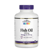 21st Century, Fish Oil, 1,200 mg, 140 Softgels front packaging view