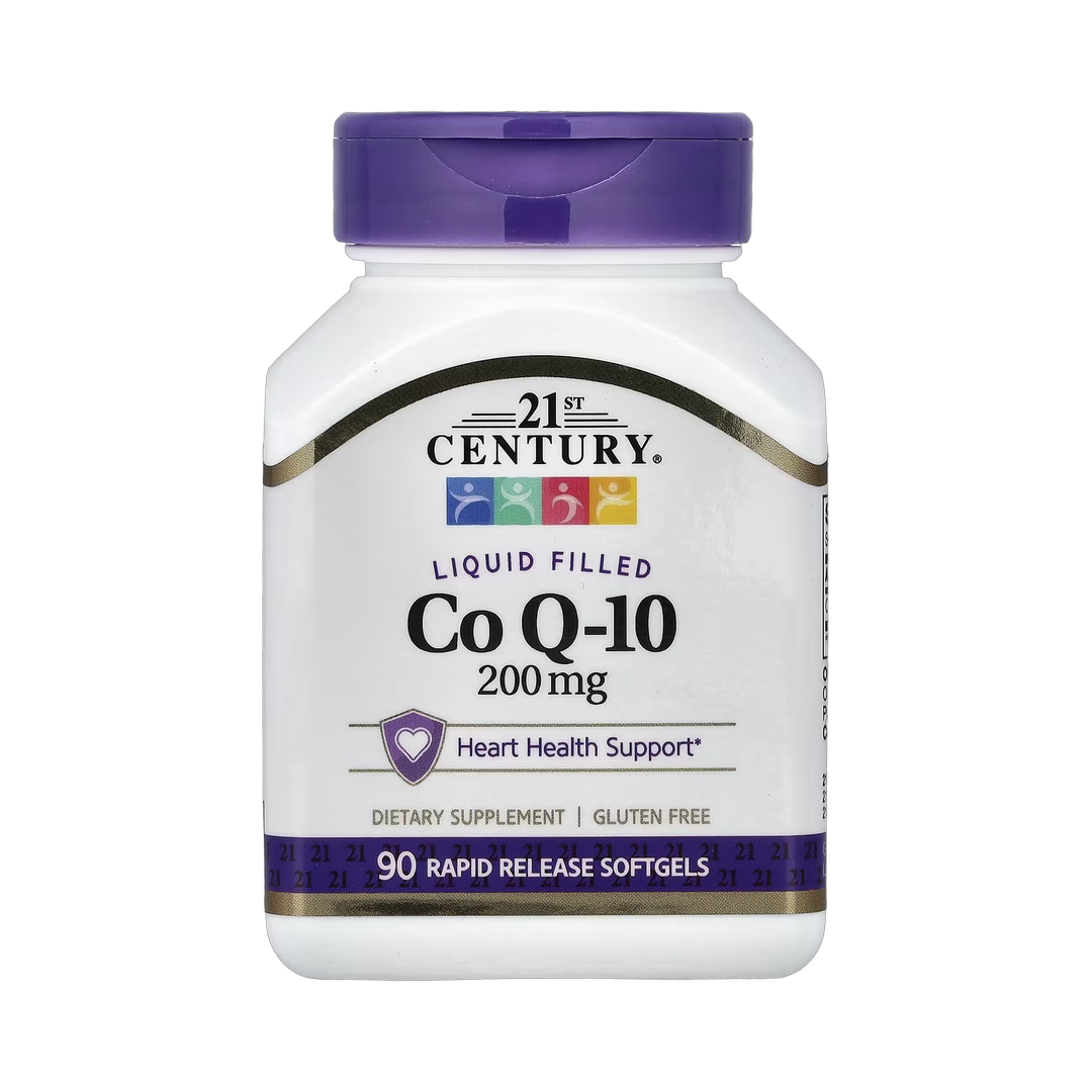 21st Century, Liquid Filled CoQ-10, 200 mg, 90 Rapid Release Softgels front packaging view
