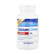 21st Century, Calcium Citrate Maximum + D3, 120 Tablets front packaging view