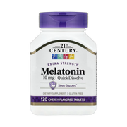 21st Century, Melatonin, Quick Dissolve, Cherry, 10 mg, 120 Tablets front packaging view