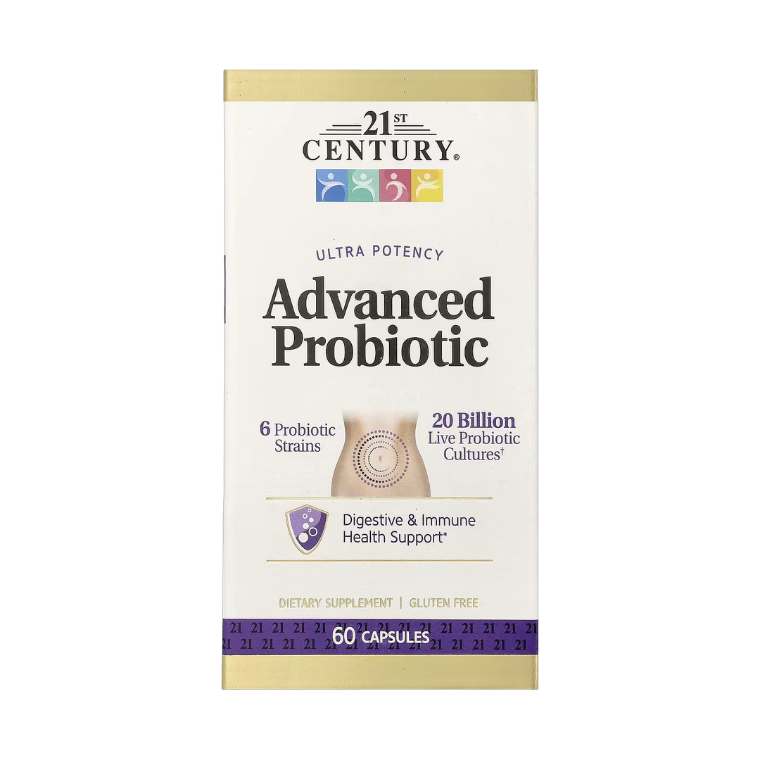 21st Century, Ultra Potency Advanced Probiotic, 60 Capsules front packaging view