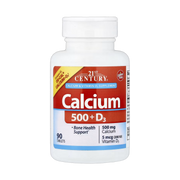 21st Century, Calcium 500 + D3, 90 Tablets front packaging view