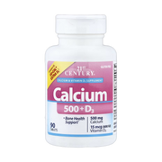21st Century, Calcium 500 + D3, 90 Tablets front packaging view