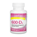 21st Century, 600+D3, Calcium & Vitamin D3 Supplement, 75 Tablets