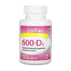21st Century, 600+D3, Calcium & Vitamin D3 Supplement, 75 Tablets