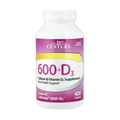 21st Century, 600+D3, Calcium & Vitamin D3 Supplement, 400 Tablets