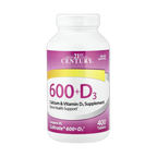 21st Century, 600+D3, Calcium & Vitamin D3 Supplement, 400 Tablets