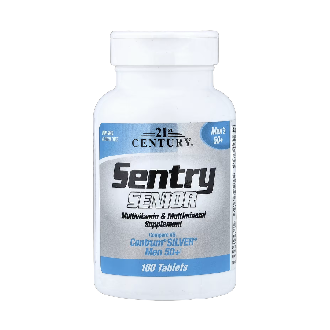 21st Century, Sentry Senior, Men's 50+, Multivitamin & Multimineral Supplement, 100 Tablets front packaging view