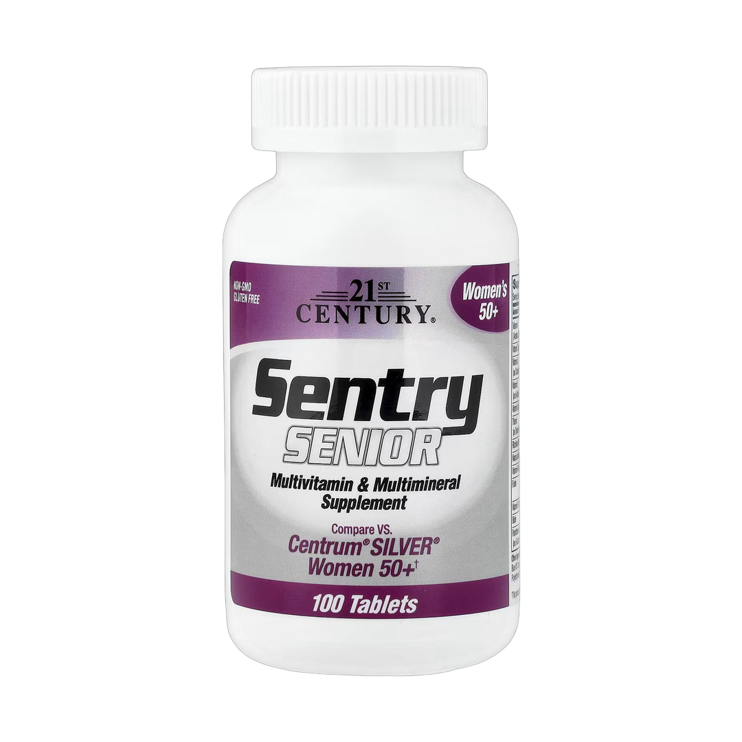 21st Century, Sentry Senior, Women's 50+, Multivitamin & Multimineral Supplement, 100 Tablets front packaging view