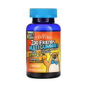 21st Century, Zoo Friends Multi Gummies, Plus Extra C, Great Tasting Fruit, 60 Gummies front packaging view