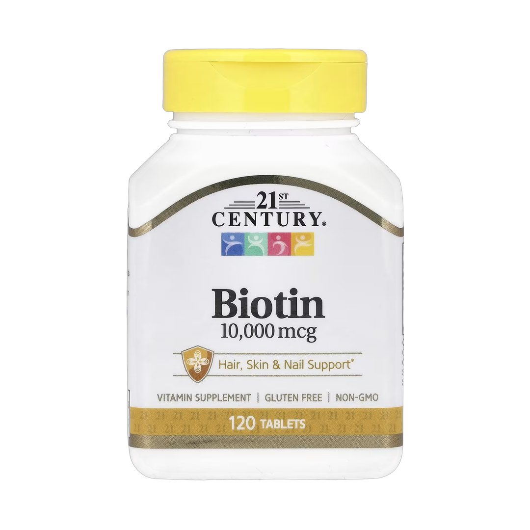 21st Century, Biotin, 10,000 mcg, 120 Tablets front packaging view