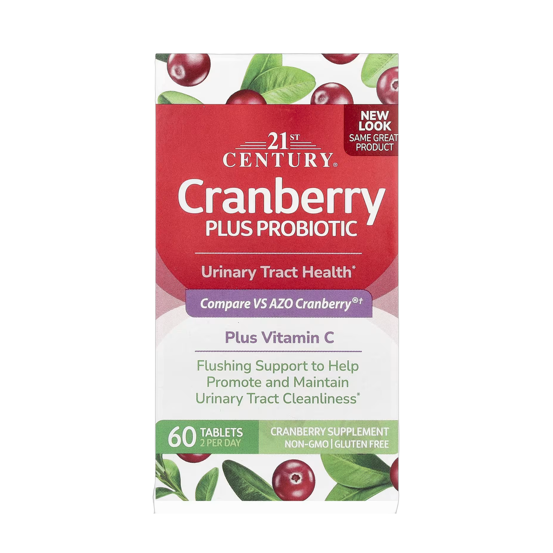 21st Century, Cranberry Plus Probiotic, 60 Tablets front packaging view
