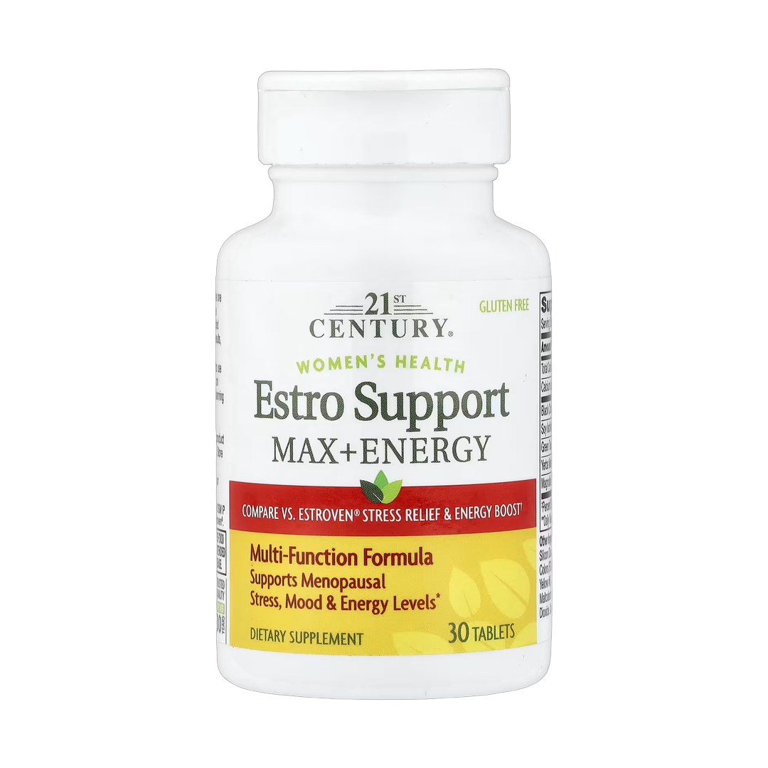 21st Century, Women's Health, Estro Support Max + Energy, 30 Tablets front packaging view