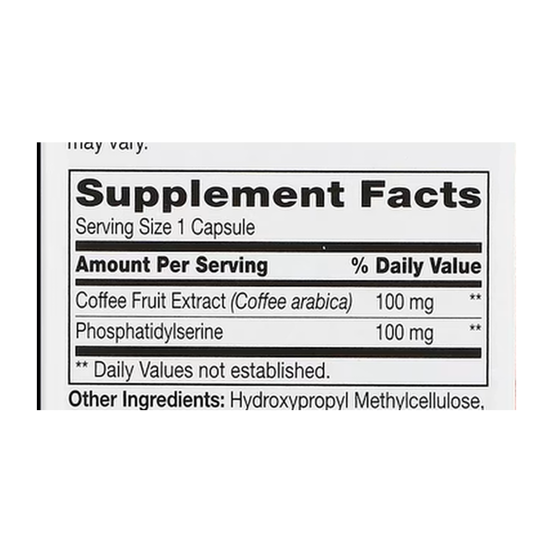 21st Century, Brilliant Brain Performance, 30 Capsules supplement facts label showing ingredients, vitamins, minerals, and serving information