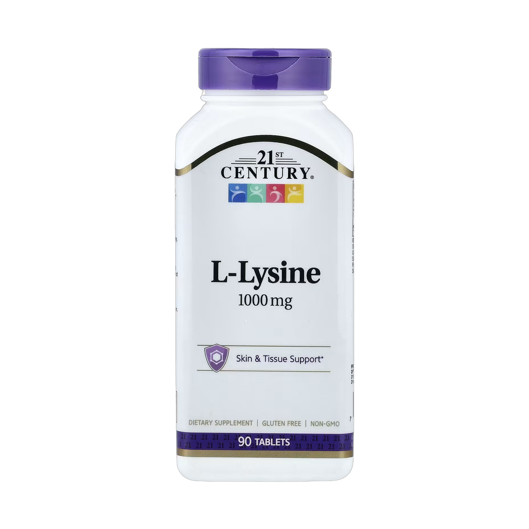 21st Century, L-Lysine, 1,000 mg, 90 Tablets front packaging view