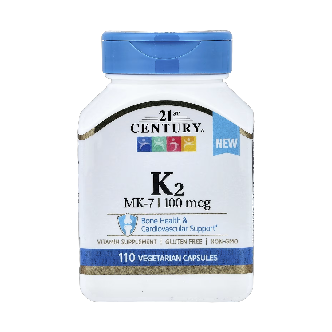 21st Century, Vitamin K2, 100 mcg, 110 Vegetarian Capsules front packaging view