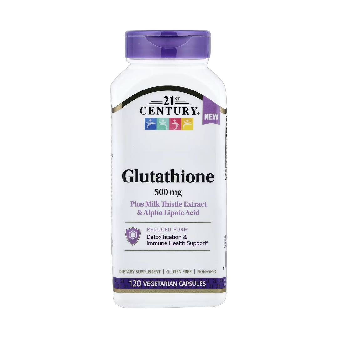 21st Century, Glutathione Plus Milk Thistle Extract & Alpha Lipoic Acid, 120 Vegetarian Capsules front packaging view