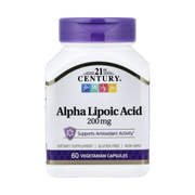 21st Century, Alpha Lipoic Acid, 200 mg, 60 Vegetarian Capsules front packaging view