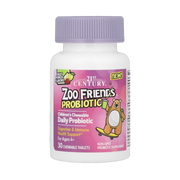 21st Century, Zoo Friends, Children's Chewable Probiotic, Age 4+, Fruit Punch, 30 Chewable Tablets front packaging view