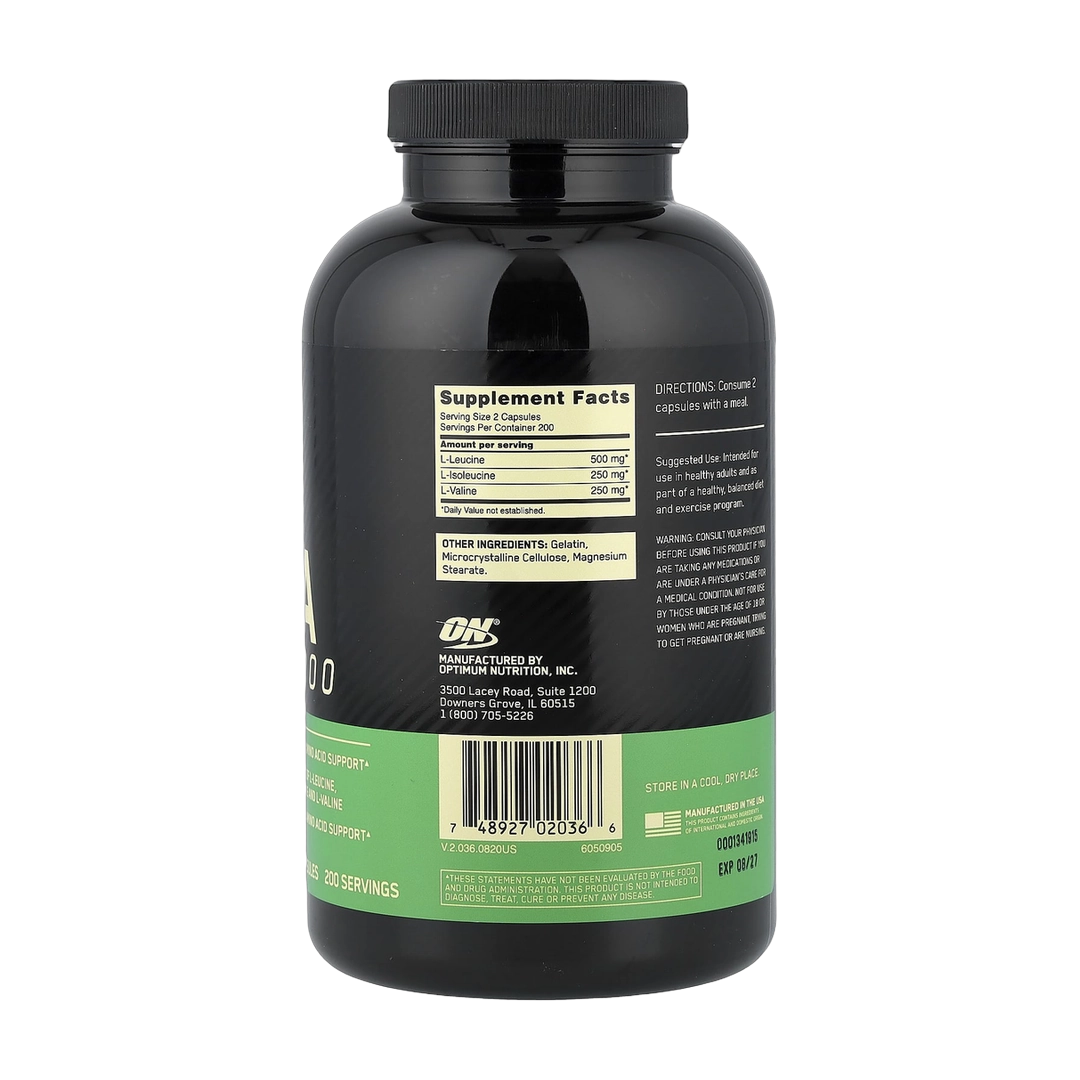 Optimum Nutrition, BCAA 1000, 400 Capsules (500 mg per Capsule)