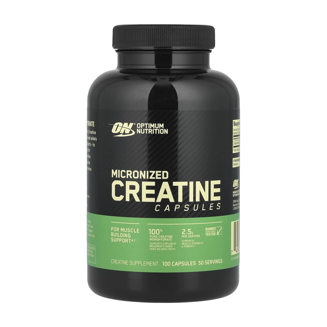 Optimum Nutrition, Micronized Creatine Capsules, 100 Capsules (1.25 g per Capsule )