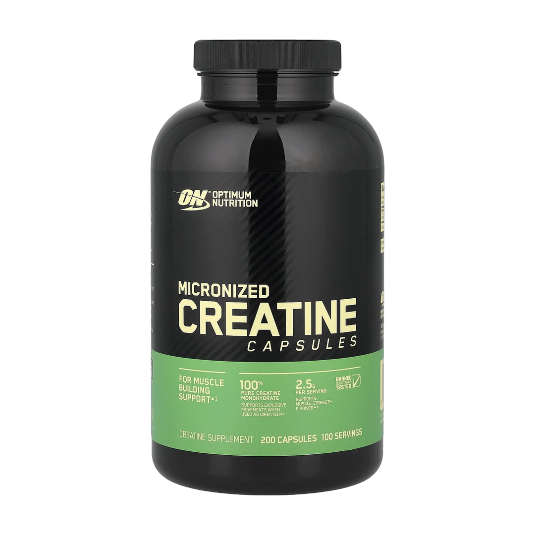 Optimum Nutrition, Micronized Creatine Capsules, 200 Capsules (1.25 g per Capsule )