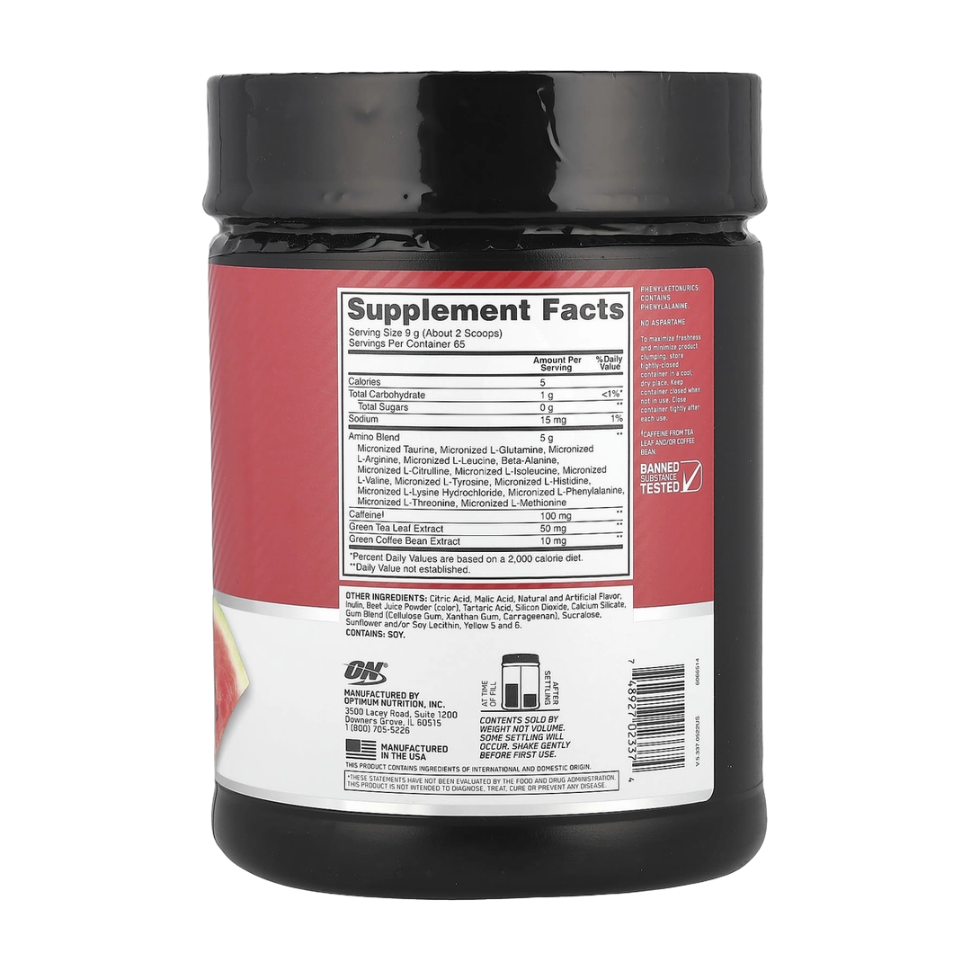 Optimum Nutrition, Essential Amin.O. Energy®, Fruit Fusion, 1.29 lb (585 g)
