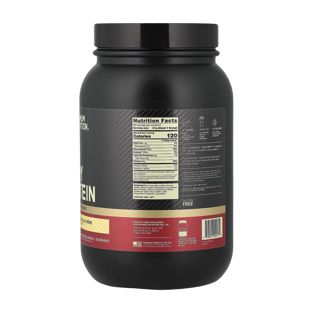 Optimum Nutrition, Gold Standard® 100% Whey, French Vanilla Creme, 2 lb (907 g)