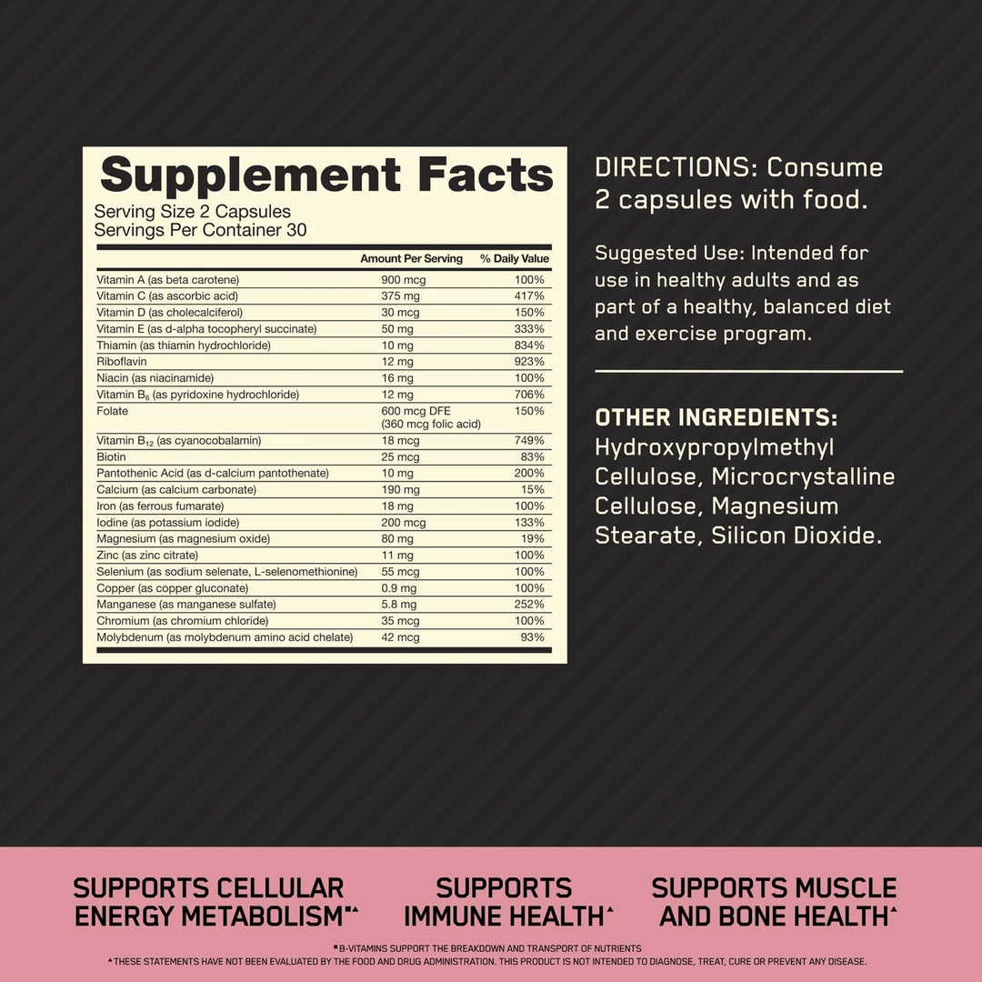 Optimum Nutrition, Opti-Women®, Multivitamin for Active Women, 60 Capsules