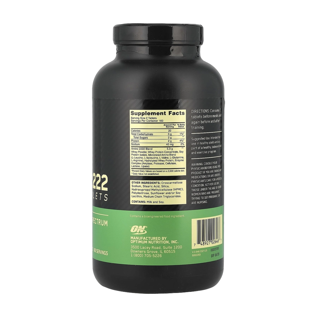 Optimum Nutrition, Superior Amino 2222, 320 Tablets