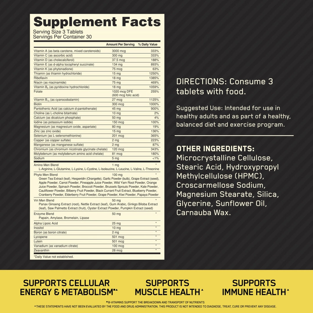 Optimum Nutrition, Opti-Men®, Multivitamin For Active Men, 90 Tablets