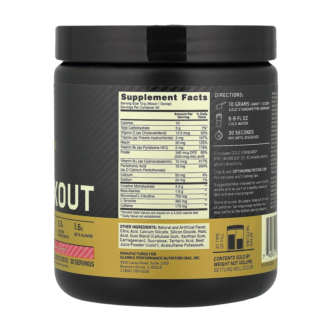 Optimum Nutrition, Gold Standard® Pre-Workout, Watermelon Candy, 10.58 oz (300 g)