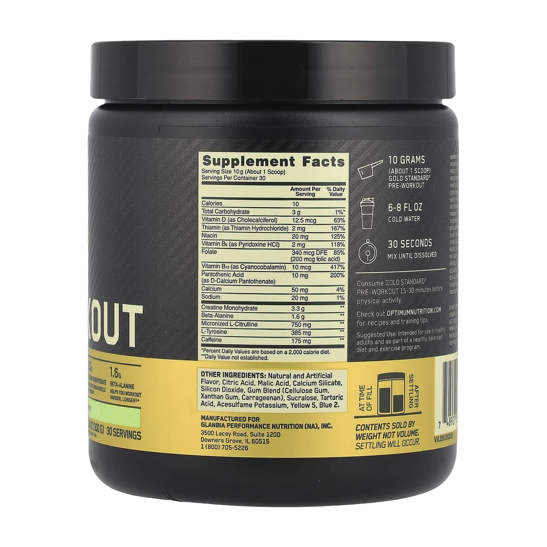 Optimum Nutrition, Gold Standard® Pre-Workout, Green Apple, 10.58 oz (300 g)