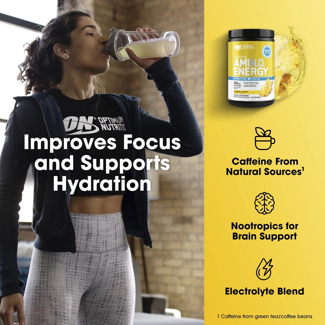 Optimum Nutrition, Essential Amin.O. Energy®, Pineapple Twist, 10.05 oz (285 g)