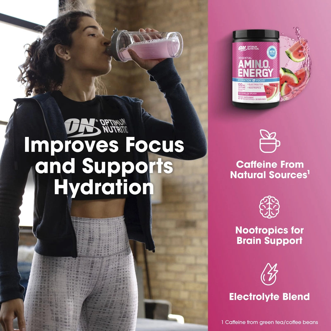 Optimum Nutrition, Essential Amin.O. Energy®, Watermelon Splash, 10.05 oz (285 g)