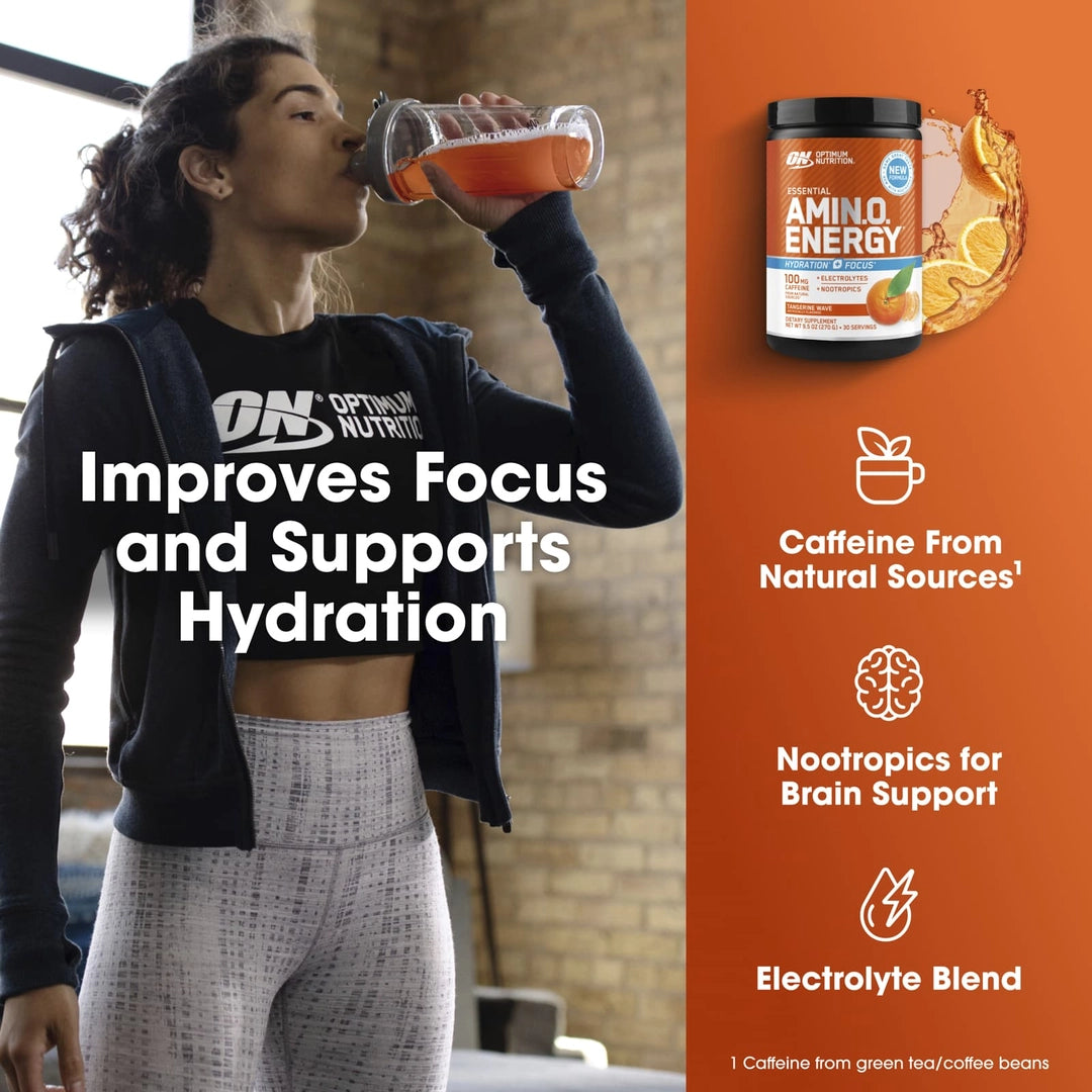 Optimum Nutrition, Essential Amin.O. Energy®, Tangerine Wave, 10.05 oz (285 g)