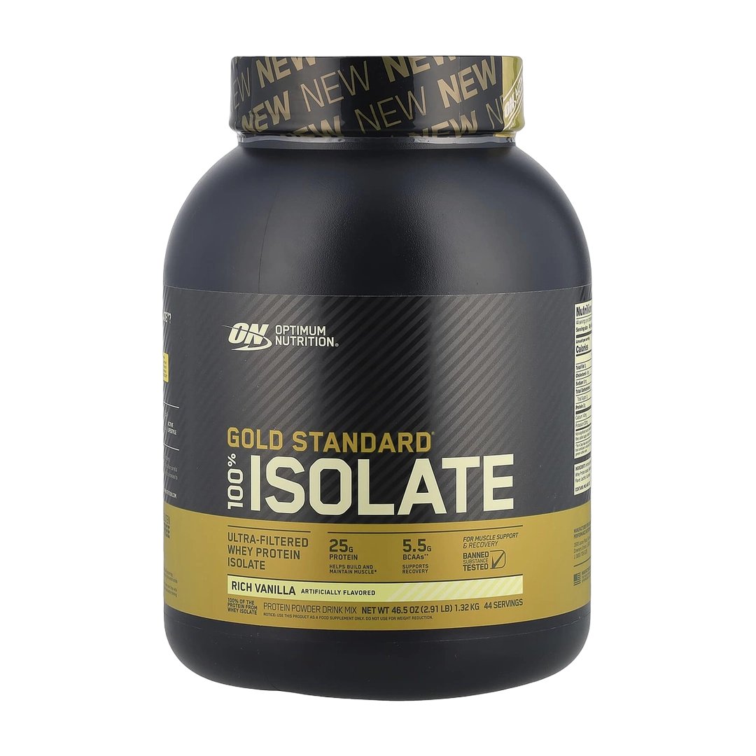 Optimum Nutrition, Gold Standard® 100% Isolate, Rich Vanilla, 46.5 oz (1.32 kg)