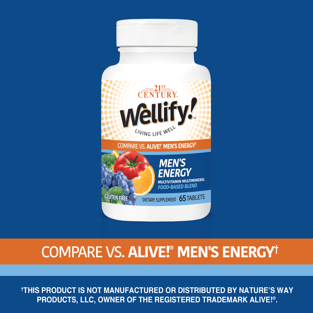 21st Century, Wellify! Men's Energy, Multivitamin Multimineral, 65 Tablets lifestyle image
