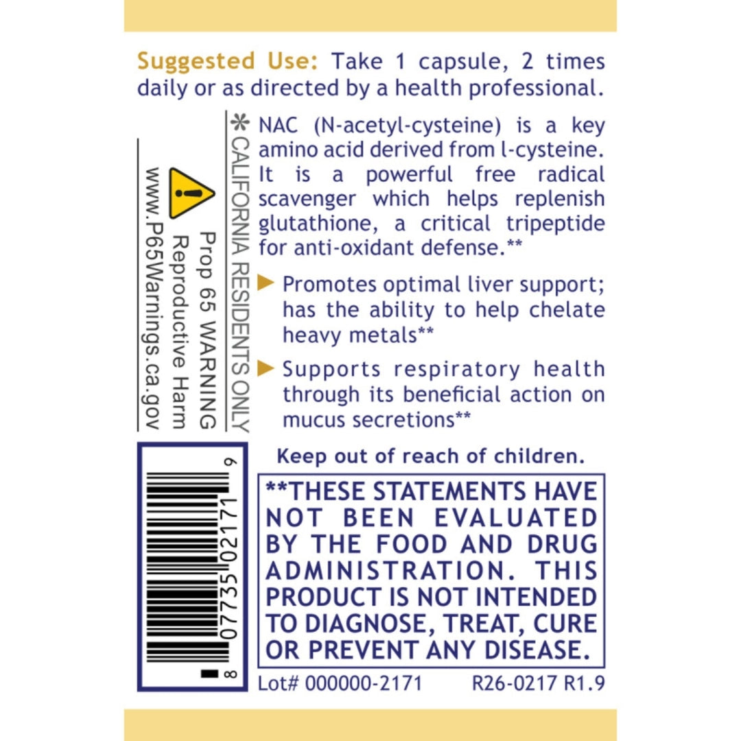 Premier Research Labs, Premier NAC, 60 Plant-Source Capsules
