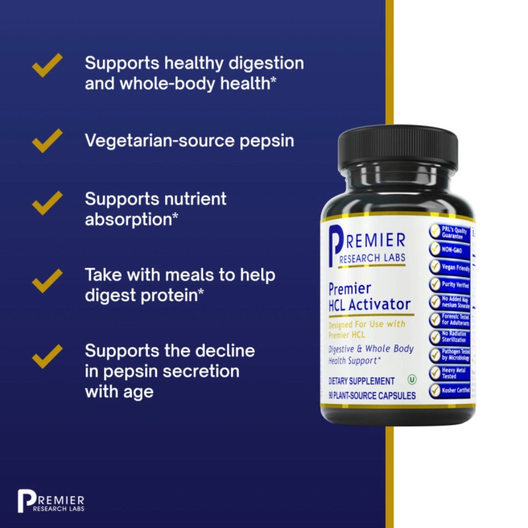 Premier Research Labs, Premier HCL Activator, 90 Plant-Source Capsules