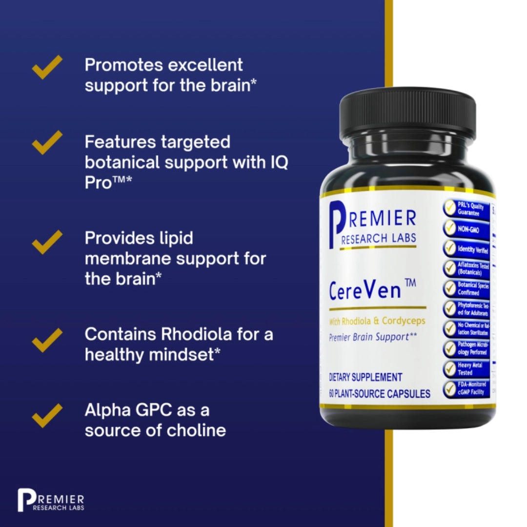 Premier Research Labs, CereVen, 60 Plant-Source Capsules
