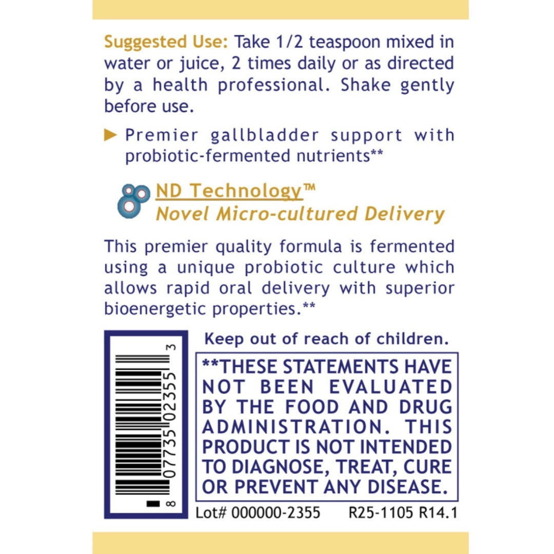 Premier Research Labs, Fermented Gallbladder-ND™, 8 fl oz (235 mL)