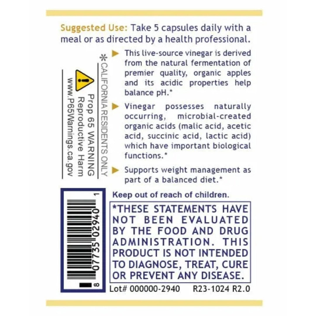Premier Research Labs, Premier, Apple Cider Vinegar, 150 Plant-Source Capsules